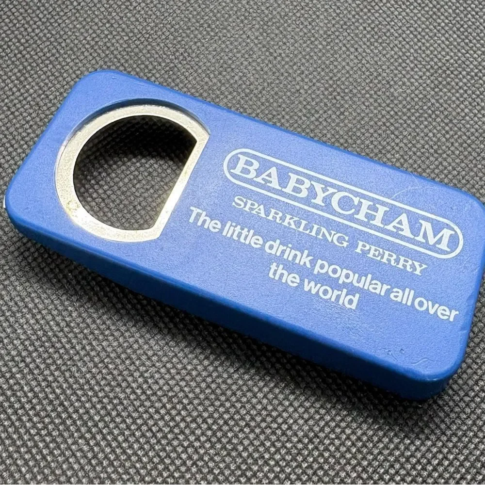 Vintage 70s Blue BABYCHAM Bottle Opener